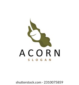 Logotipo Acron, Diseño Premium Estilo Retro Vintage simple, Acordes de nueces de roble vectorial, Plantilla de Ilustración de Símbolo de Icono