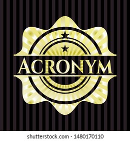 Acronym gold emblem. Vector Illustration. Detailed.