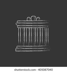 Akropolis von Athen. In Kreide gezeichnet Symbol.