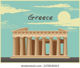 Acropolis of Athens - Greece - Stock Illustration as EPS 10 File