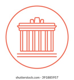 Acropolis of Athens line icon.