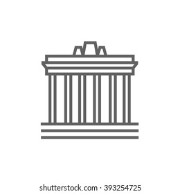 Acropolis of Athens line icon.