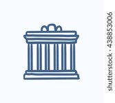 Acropolis of Athens vector sketch icon isolated on background. Hand drawn Acropolis of Athens icon. Acropolis of Athens sketch icon for infographic, website or app.