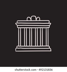 Acropolis of Athens vector sketch icon isolated on background. Hand drawn Acropolis of Athens icon. Acropolis of Athens sketch icon for infographic, website or app.