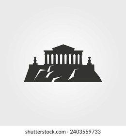 Akropolis-Symbol - einfache Vektorgrafik