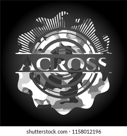 Across on grey camo pattern