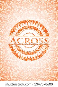 Across orange mosaic emblem with background