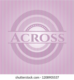 Across pink emblem
