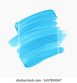 Acrylic abstract background vector over square frame. Perfect watercolor paint  design for headline, logo and sale banner. 