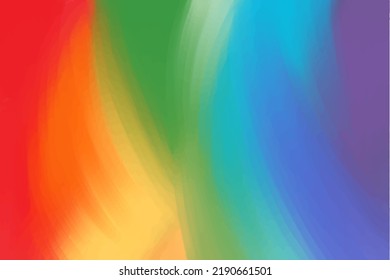 Fondo acrílico, en los colores del arco iris, multicolor, con trazos pronunciados de pintura, ilustración vectorial colorida, fondo para un cartel