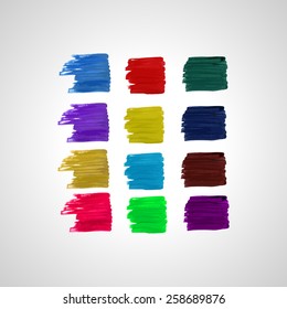 Acrylic banners for web design. Big multicolor vector set.