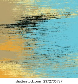 Acrylic brush strokes texture for cards, flyer, poster, banner and cover design. Abstract hand drawn vector art background. Textured illustration. Modern grunge backdrop.