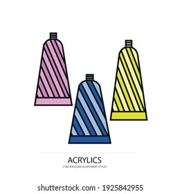 ACRYLIC color vector type icon
