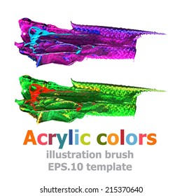 Acrylic colors brush : EPS.10 Vector