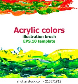Acrylic colour brush : EPS.10 Vector