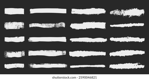 Acrylic crayon rectangle frame stroke dry brush smear set. Textured graffiti blob smudge illustration collection. Chalk ink strokes doodle