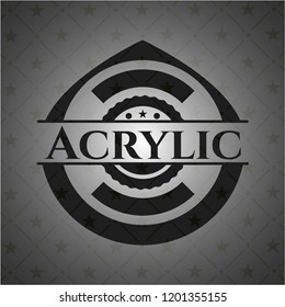 Acrylic dark badge