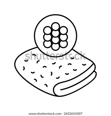 acrylic fabric line icon vector. acrylic fabric sign. isolated contour symbol black illustration