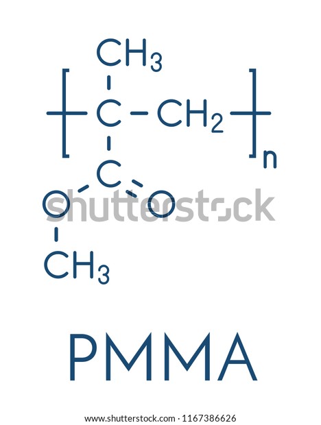 Acrylic Glass Polymethyl Methacrylate Chemical Structure Stock Vector Royalty Free 1167386626