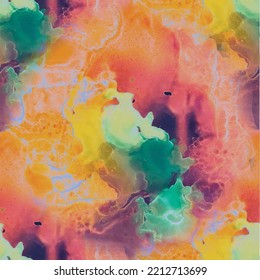 Acrylic Ink Watercolor. Unicorn Ink Repeat Space. Fluid Galaxy Illustration. Liquid Seamless Background. Water Color Holi Paint. Splash Abstract Texture. Fluid Trippy Grunge. Modern Seamless Science