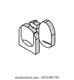 acrylic nail isometric icon vector. acrylic nail sign. isolated symbol illustration