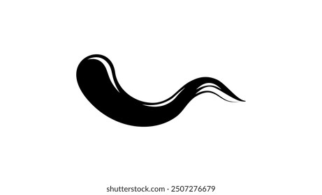 acrylic paint , black isolated silhouette