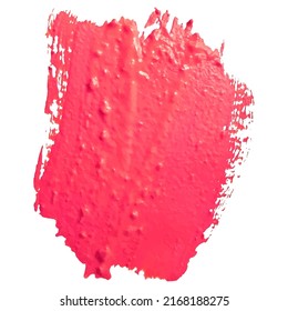 Acrylic paint smear on white background.
