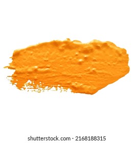 Acrylic paint smear on white background.