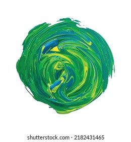 Acrylic paint stain. Colorful brush strokes.
