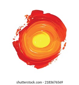 Acrylic paint stain. Colorful brush strokes.
