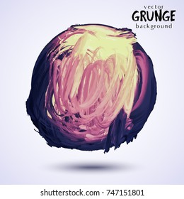 Acrylic paint vector texture. Painted grunge background.  Colorful trendy design element. 