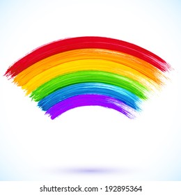 Acrylic Painted Isolated Vector Rainbow Stock Vector (Royalty Free ...