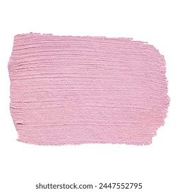 Acrylic pink texture brush stroke hand drawing, isolated on white background.