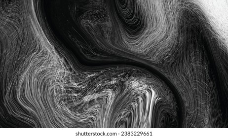 Acrylic pour black and gray gradient color liquid marble abstract surfaces design. Creative swirled or curve of oil paint for marble texture abstract vector design.