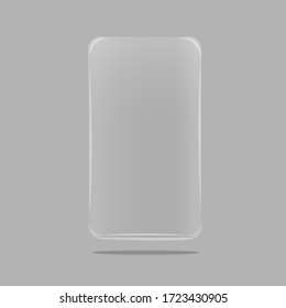  Acrylic Screen. Protective Glass On The Phone. Vector Illustration.