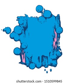 Acrylic splat labels with grunge effect. Good for banners design.