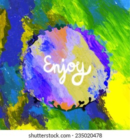 Acrylic stain background.