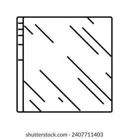 acrylic thermoplastic line icon vector. acrylic thermoplastic sign. isolated contour symbol black illustration