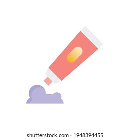 Icono de Estilo de Ilustración plana Vector de tubo acrílico. EPS 10