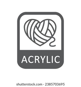 Acrylic yarn- vector, icon, sign.