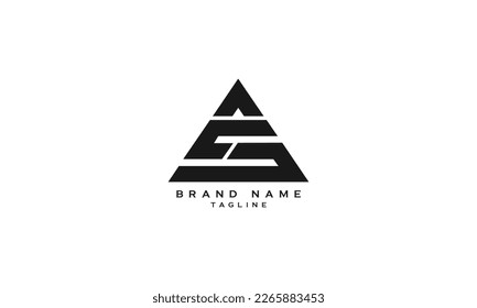 ACS, ACD, AS, SA, Resumen diseño inicial del logotipo del alfabeto con una letra monográfica