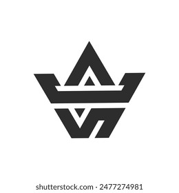 ACS letter logo, letter with crown logo