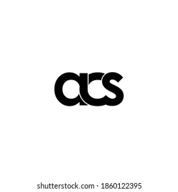 diseño original del logotipo del monograma de la letra de acs