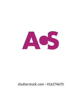 ACS Logo. Vector Graphic Branding Letter Element. White Background