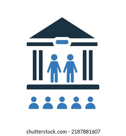 Act, audience, enact icon. Simple editable vector design isolated on a white background.