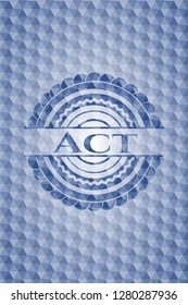 Act blue hexagon emblem.