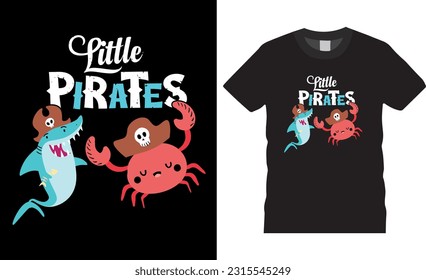 Act as a captain of fearsome pirates t shirt design. Vintage, skull, Typography t shirt design premium vector template.