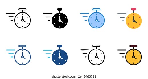 Act fast icon set multiple style collection 
