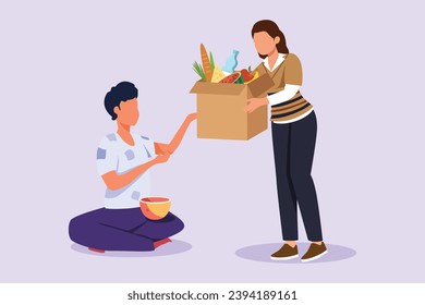 El concepto de la Ley de prestación. Ilustración vectorial plana de color aislada.