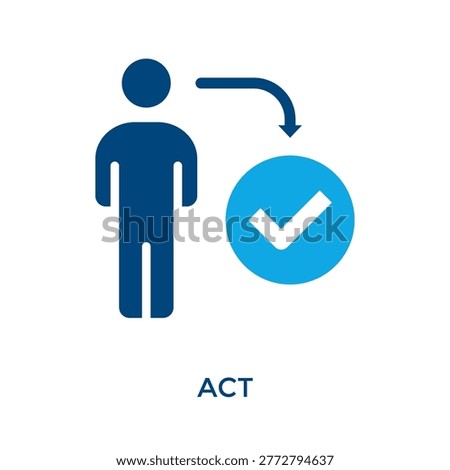 Act Icon Dual Tone Style. Vector Illustration For Graphic Design